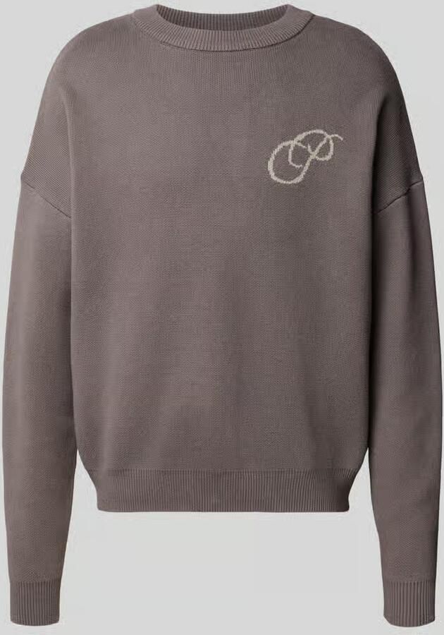 PROHIBITED relaxed fit gebreide pullover van puur katoen