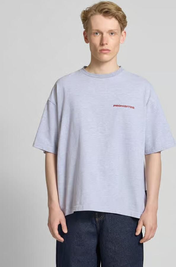 PROHIBITED Relaxed fit T-shirt met extra brede schouders - Foto 2