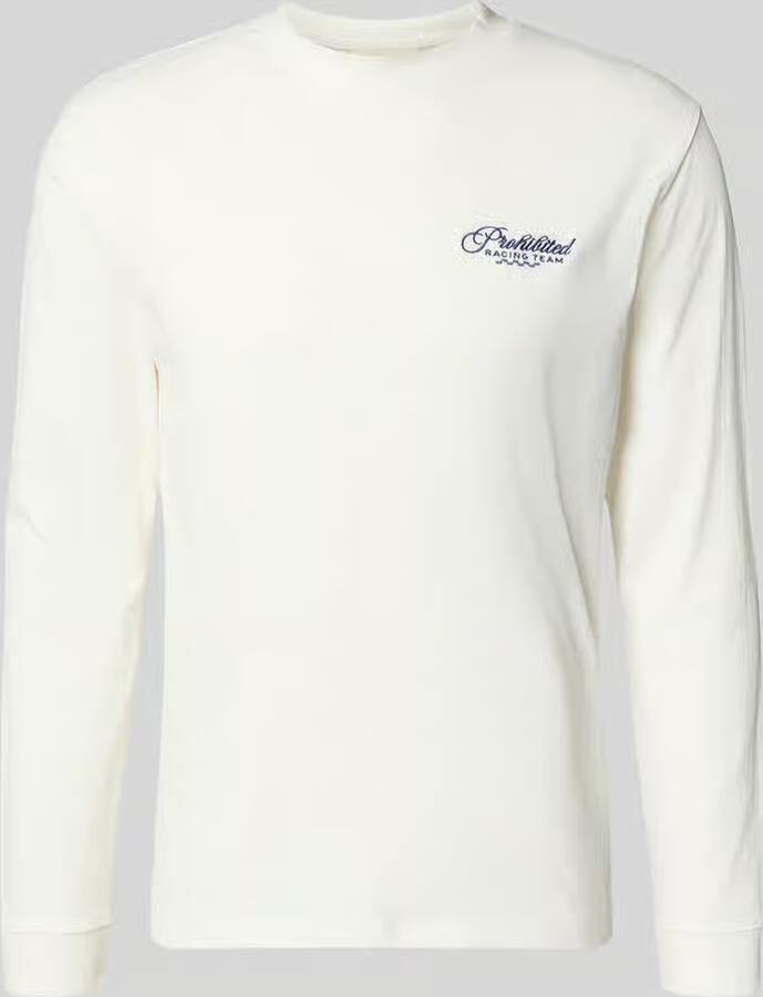 PROHIBITED Shirt met lange mouwen met labelstitching model 'Cyclists Longsleeve'