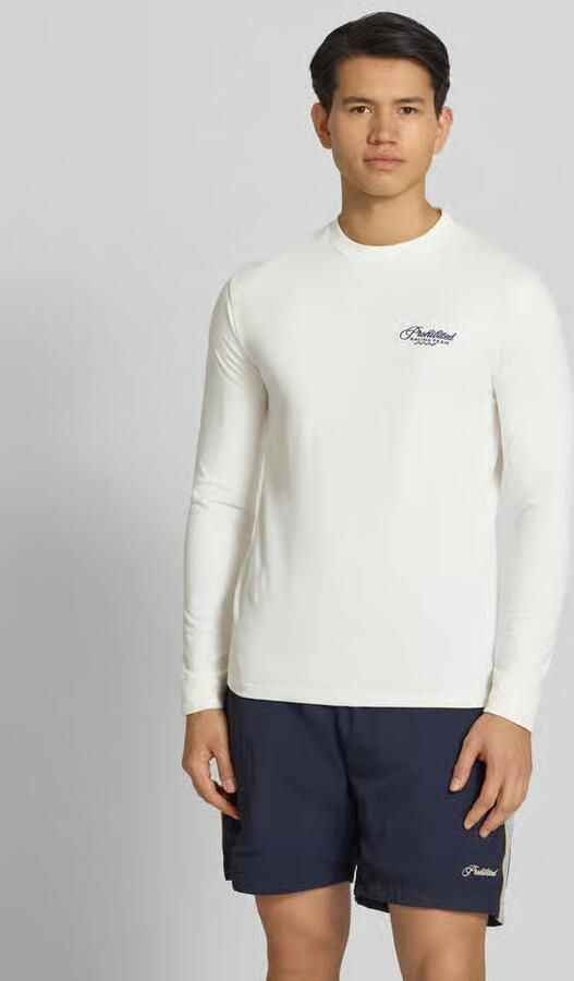 PROHIBITED Shirt met lange mouwen met labelstitching model 'Cyclists Longsleeve' - Foto 3