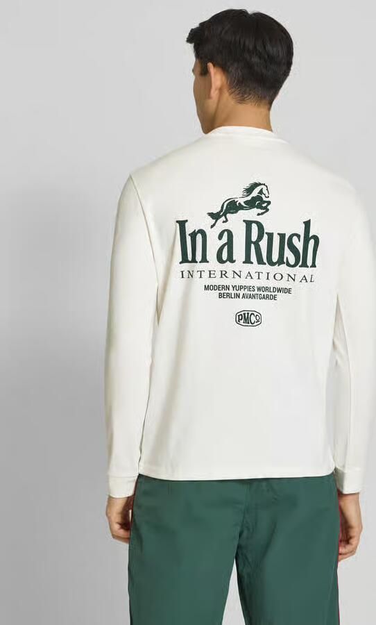 PROHIBITED Shirt met lange mouwen met print aan de achterkant model 'Horse Racer' - Foto 3