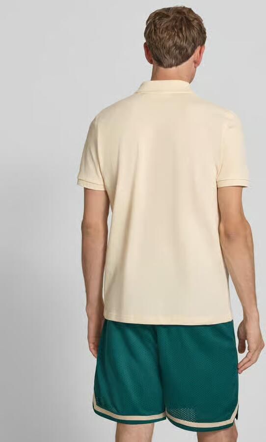 PROHIBITED slim fit poloshirt met labelstitching model 'Hampton' - Foto 3