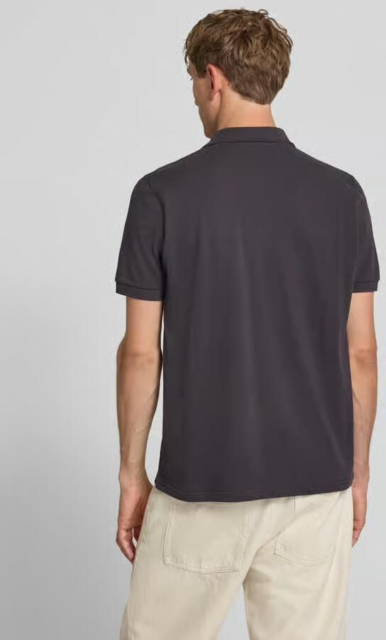 PROHIBITED slim fit poloshirt met labelstitching model 'Hampton' - Foto 2