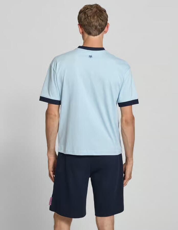 PROHIBITED slim fit T-shirt met geborduurd motief - Foto 2