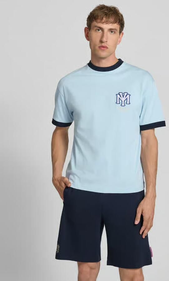 PROHIBITED slim fit T-shirt met geborduurd motief - Foto 3