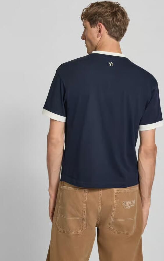PROHIBITED slim fit T-shirt met geborduurd motief