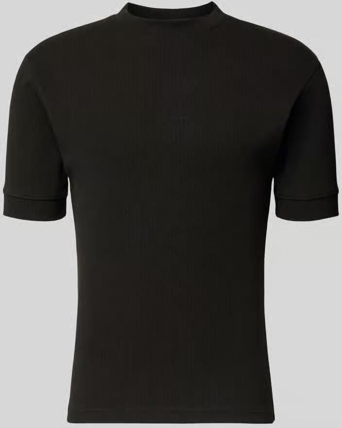 PROHIBITED slim fit T-shirt met labelstitching - Foto 2