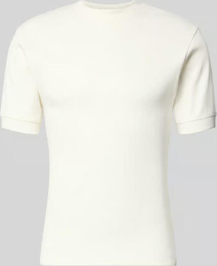 PROHIBITED slim fit T-shirt met labelstitching
