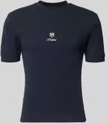 PROHIBITED slim fit T-shirt met labelstitching