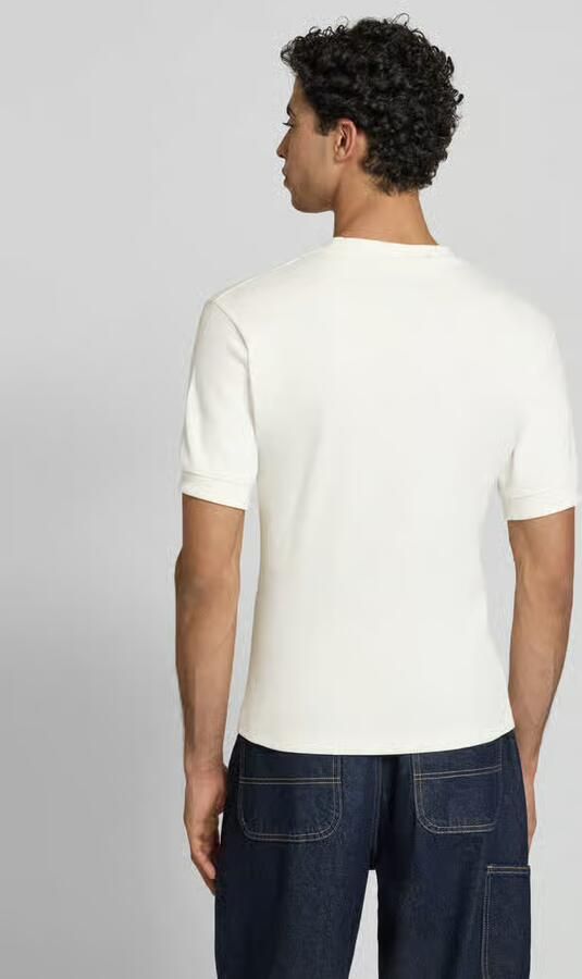 PROHIBITED slim fit T-shirt met labelstitching - Foto 3