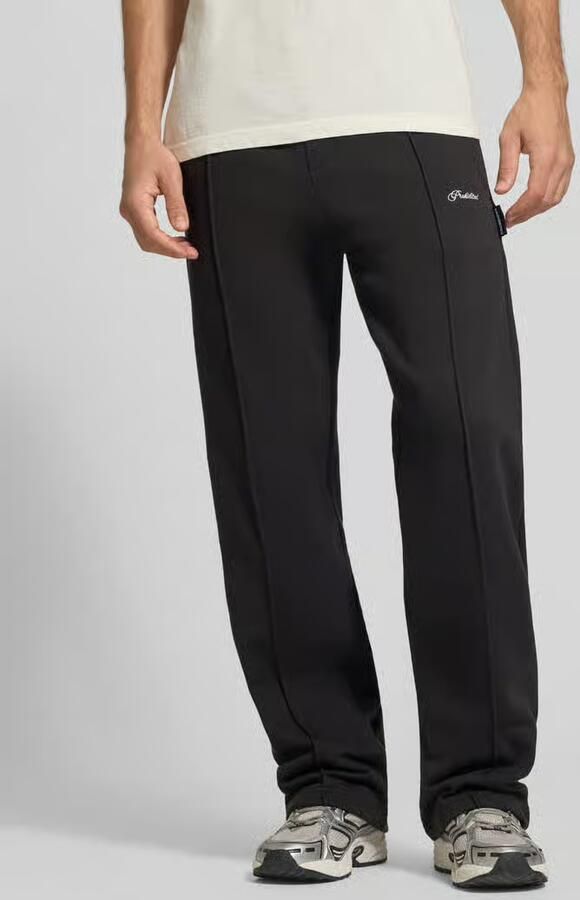 PROHIBITED sweatpants met elastische band en labelstitching - Foto 2