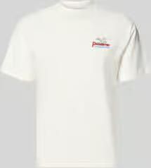 PROHIBITED T-shirt met labelprint en ronde hals