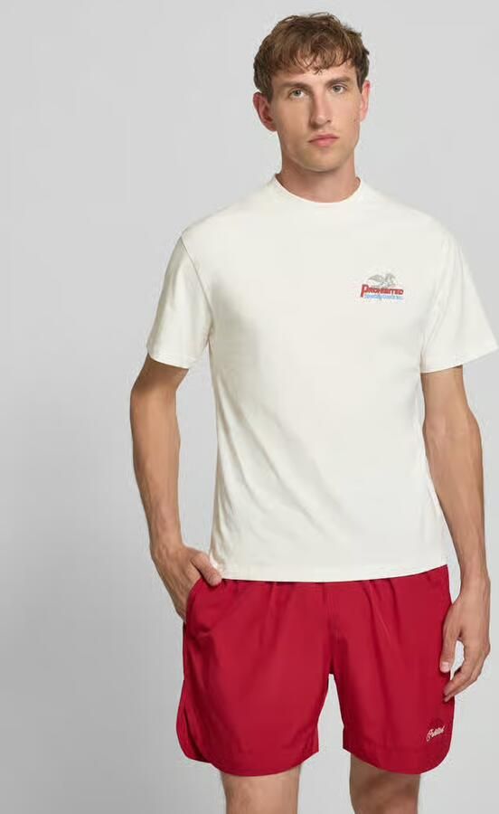 PROHIBITED T-shirt met labelprint en ronde hals - Foto 3