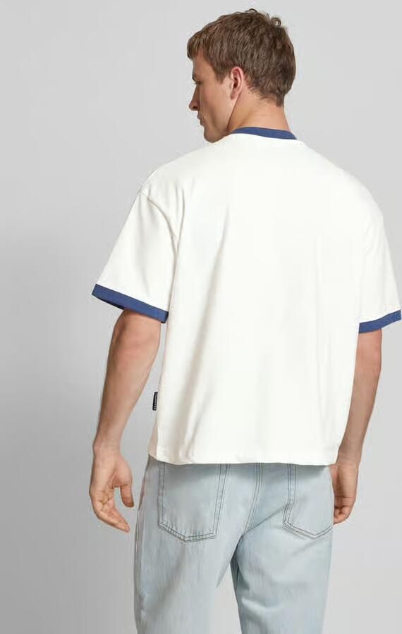 PROHIBITED T-shirt met labelprint model 'SoHo'