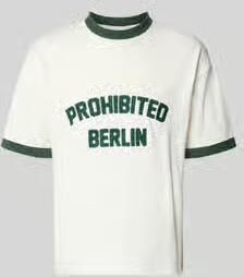 PROHIBITED T-shirt met labelstitching model 'Rush'