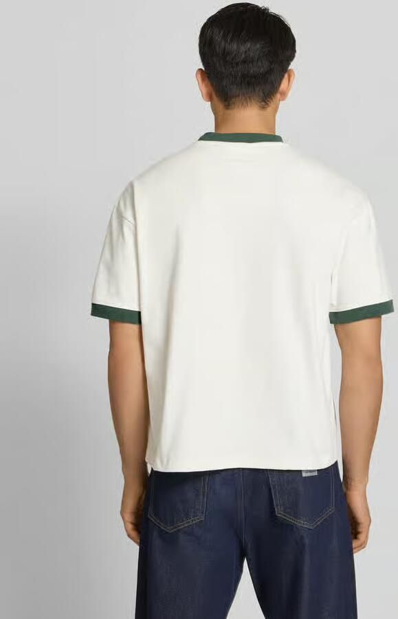 PROHIBITED T-shirt met labelstitching model 'Rush' - Foto 2