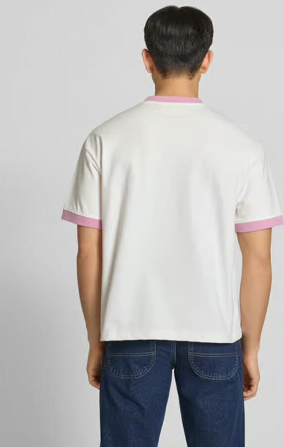 PROHIBITED T-shirt met labelstitching model 'Rush'