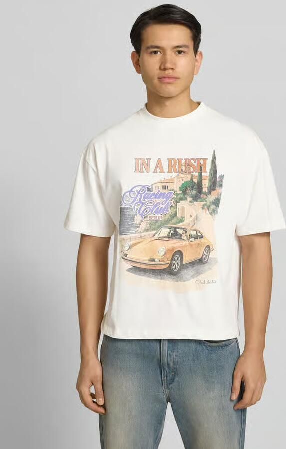 PROHIBITED T-shirt met motiefprint model 'Speeding' - Foto 4