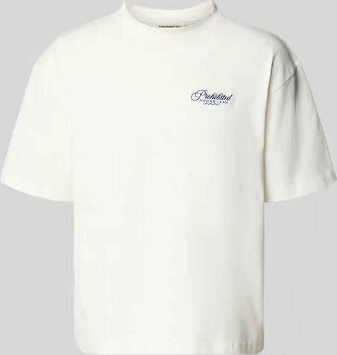 PROHIBITED T-shirt met motiefprint op de achterkant model 'Grand Prix'