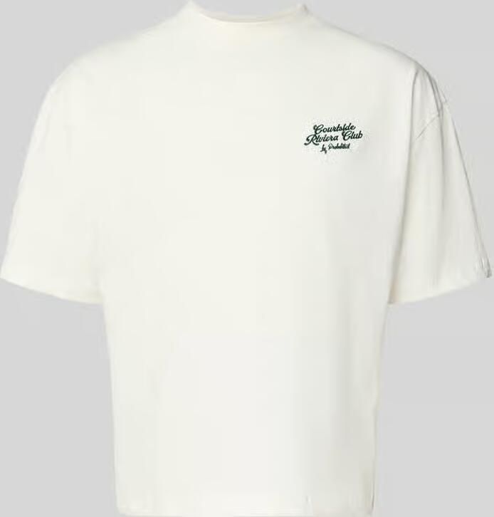 PROHIBITED T-shirt met print op de achterkant en stitching