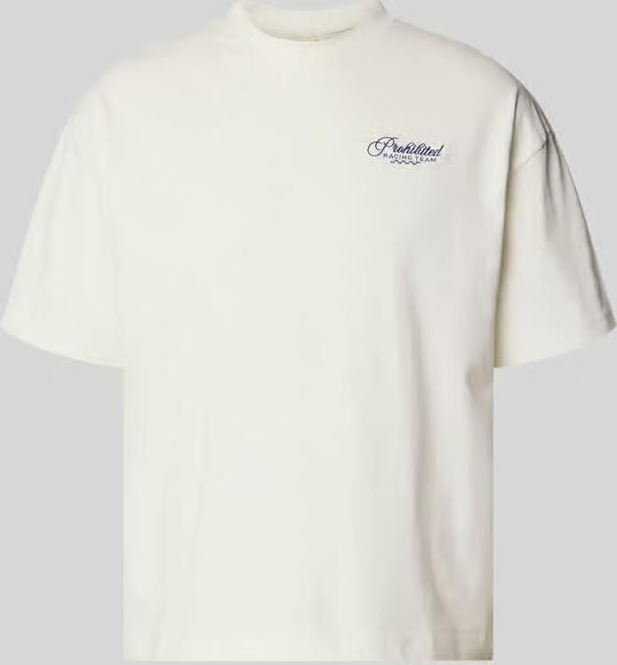 PROHIBITED T-shirt met print op de achterkant model 'Cyclists Tee' - Foto 4