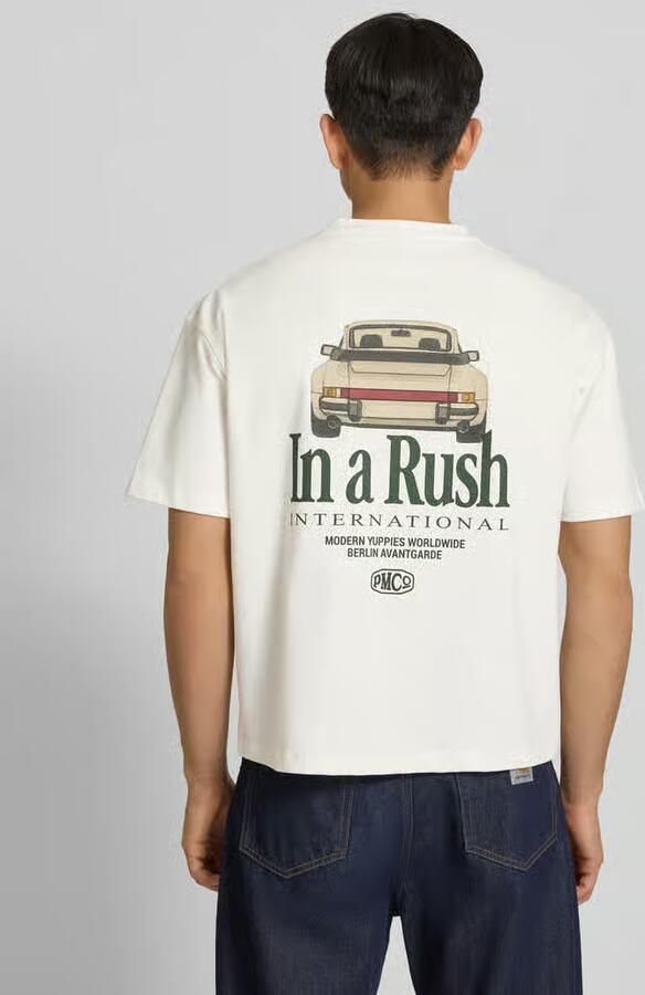 PROHIBITED T-shirt met print op de achterkant model 'Oldtimer Race Tee'