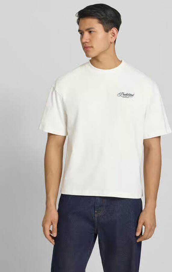 PROHIBITED T-shirt met print op de achterkant model 'Oldtimer Race Tee' - Foto 3
