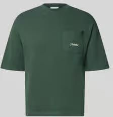 PROHIBITED T-shirt met structuurpatroon en labelstitching