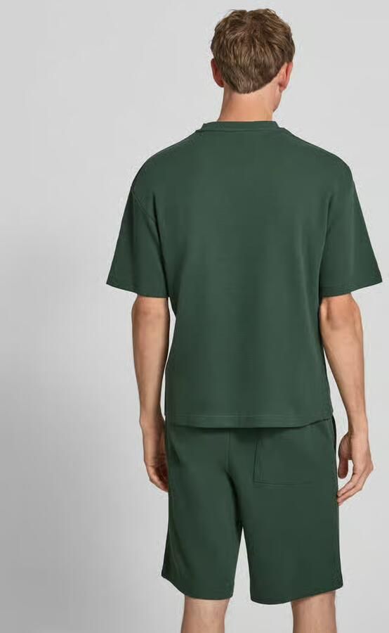 PROHIBITED T-shirt met structuurpatroon en labelstitching - Foto 3