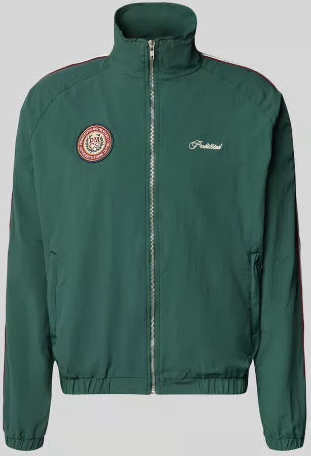 PROHIBITED Trackjacket met labelstitching model 'Slipstream'