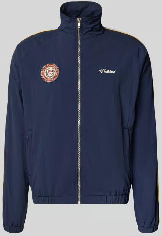 PROHIBITED Trackjacket met labelstitching model 'Slipstream'
