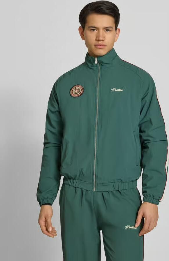 PROHIBITED Trackjacket met labelstitching model 'Slipstream' - Foto 2