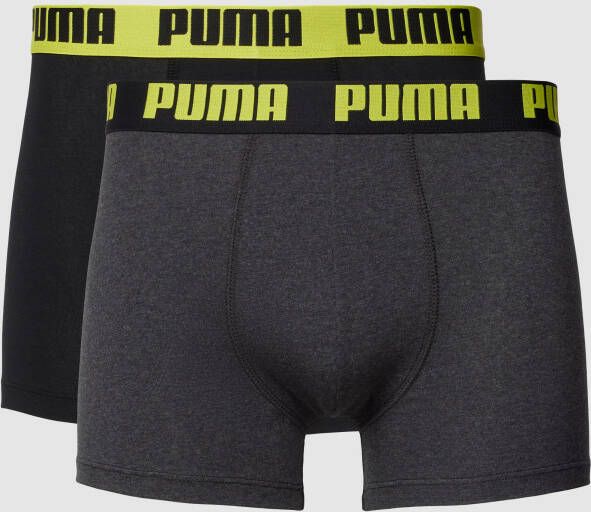 Puma Boxershort met elastische logoband in een set van 2 stuks