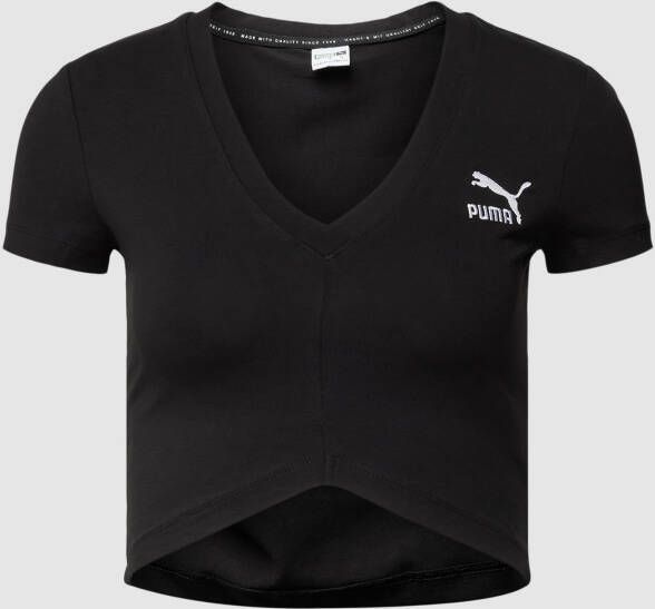 Puma Kort T-shirt met labelstitching model 'Classics'