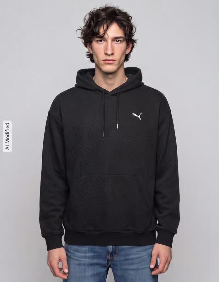PUMA Performance comfort fit hoodie van katoenmix model 'ESS ELEVATED' - Foto 2