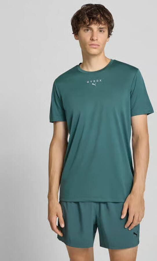 PUMA Performance Regular fit sport-t-shirt met logoprint model 'M PUMA X HYROX' - Foto 4