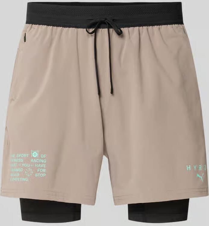PUMA Performance Regular fit sportshorts met logoprint model 'PWRMO'