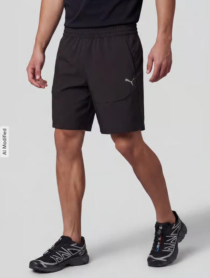 PUMA Performance Regular fit sportshorts met labelprint - Foto 2