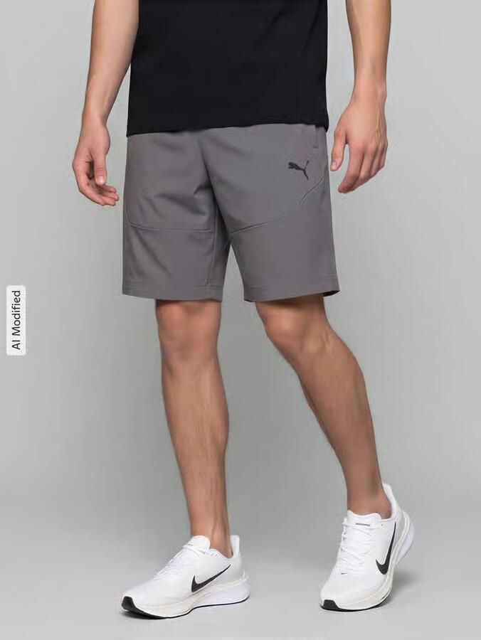 PUMA Performance Regular fit sportshorts met labelprint - Foto 2