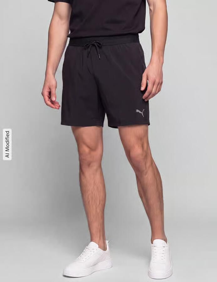 PUMA Performance Regular Fit sportshorts met logoprint model 'M PWRMODE 5' - Foto 5