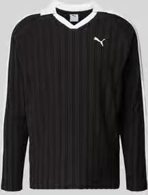 PUMA Performance Relaxed fit polo-shirt met lange mouwen met Labelstitching