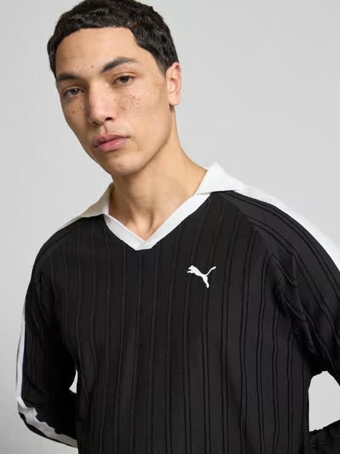 PUMA Performance Relaxed fit polo-shirt met lange mouwen met Labelstitching - Foto 2