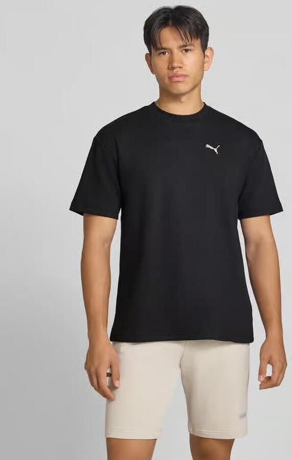 PUMA Performance relaxed fit t-shirt van pure katoen model 'ESS ELEVATED' - Foto 2