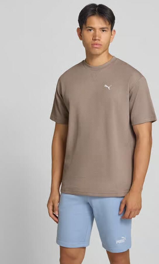 PUMA Performance relaxed fit t-shirt van pure katoen model 'ESS ELEVATED' - Foto 3