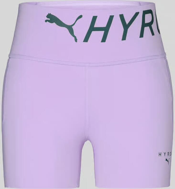 PUMA Performance skinny fit sportshorts met labelprint model 'PUMA x HYROX PWRMODE 4' - Foto 3