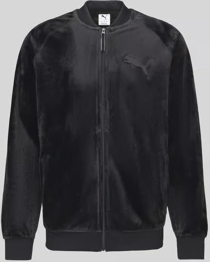 PUMA Performance regular fit sweatjack in fluweel-look