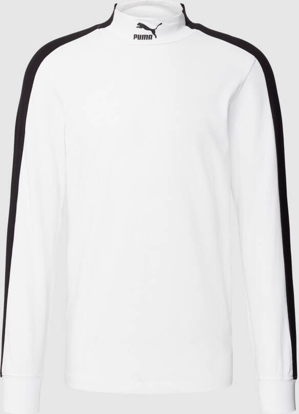 PUMA PERFORMANCE Shirt met lange mouwen en contraststrepen model 'Mock Neck'