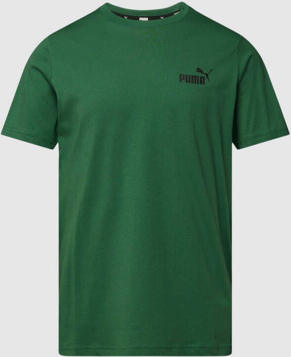 PUMA PERFORMANCE T-shirt met labeldetail model 'Small Logo'