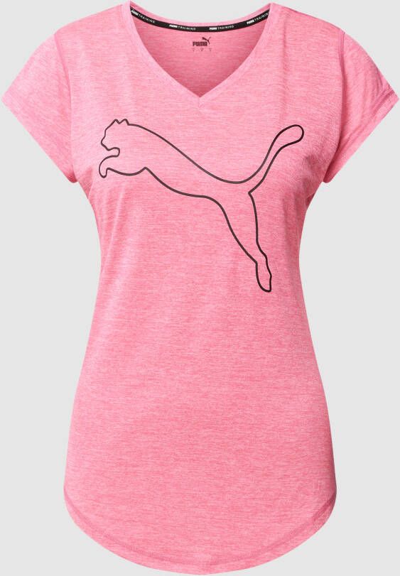 PUMA PERFORMANCE T-shirt met logoprint model 'Train Favorite Heather'