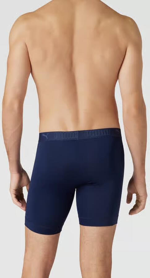 Puma Boxershort met elastische band met logo in een set van 2 stuks model 'Sport'